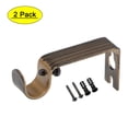 thumbnail image 1 of Uxcell 73x36x16mm Curtain Rod Bracket Iron Paint Bronze Tone 2 Pack, 1 of 5