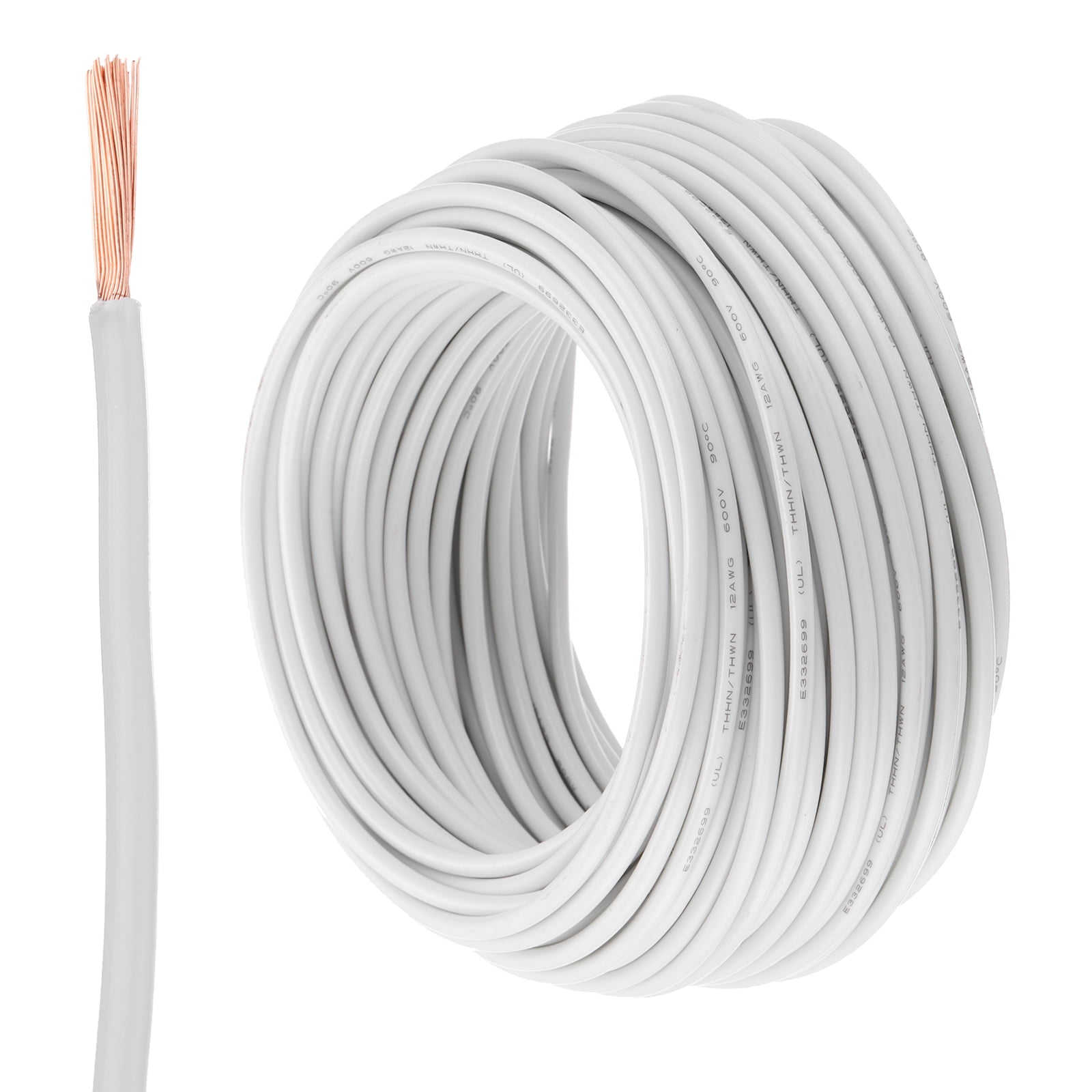 Uxcell 75 Feet Electrical Wire Insulated Stranded Copper 12AWG Hook Up