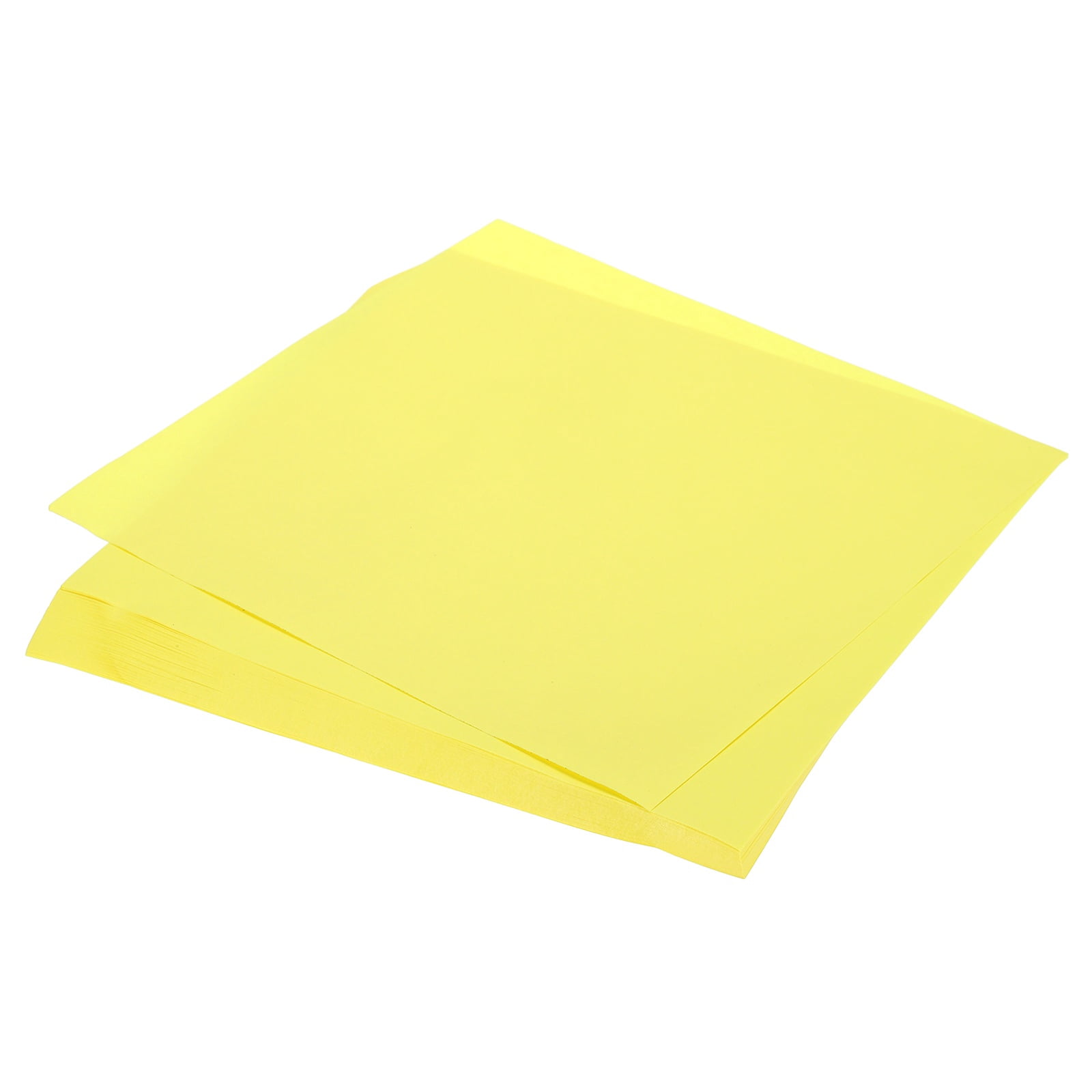 Uxcell 75 Sheets Origami Paper Double Sided 10x10 Inch(25x25cm) 70GSM Origami Paper Square Sheet Easy Fold for Beginners DIY Arts Crafts Projects, Fluorescent Yellow