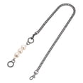 thumbnail image 1 of Uxcell 75cm/29.5" Pearl Purse Chain Strap Handbag Replacement Straps Extender, Dark Gray, 1 of 5