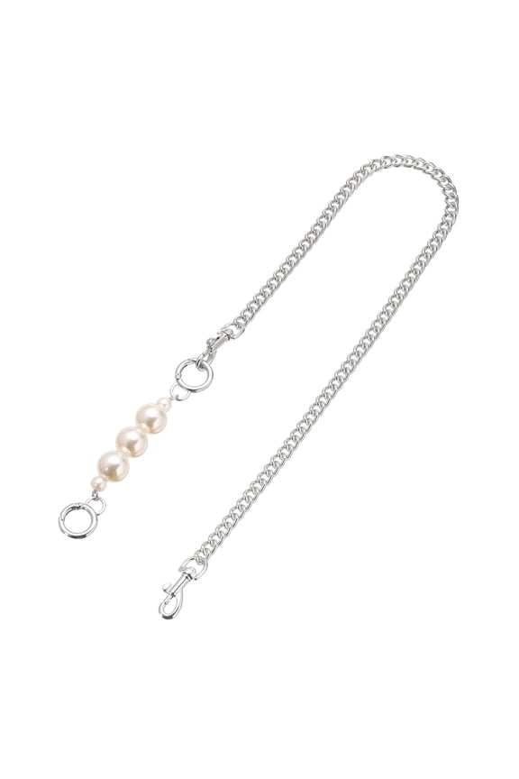 75cm/29.5" Pearl Purse Chain Strap Handbag Replacement Straps Extender, Silver