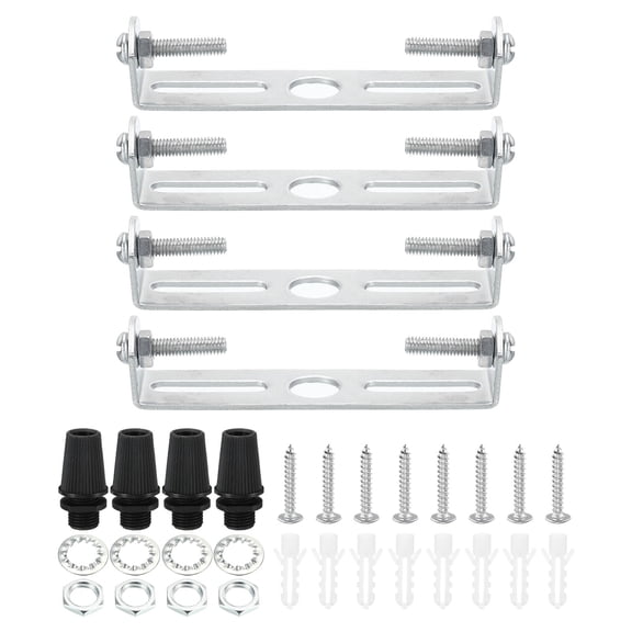 Uxcell 75mm Ceiling Light Plate Kit Light Fixture Mounting Bracket Plate Steel Crossbar for Pendant Wall Light 4 Set