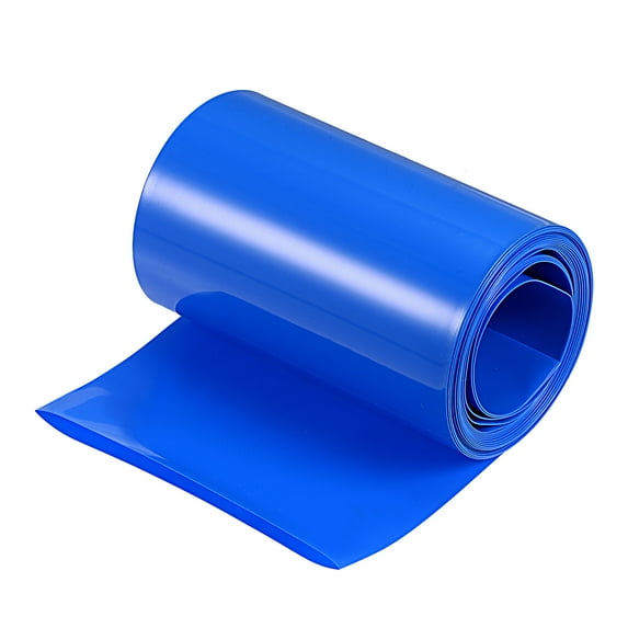 Uxcell 75mm Flat 10ft Blue Heat Shrink Tube Wraps Battery Wrap for Big Battery Pack