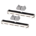 thumbnail image 1 of Uxcell 75mm Straight Slide Potentiometer B10K Ohm Grey Black Knobs 2pack, 1 of 5