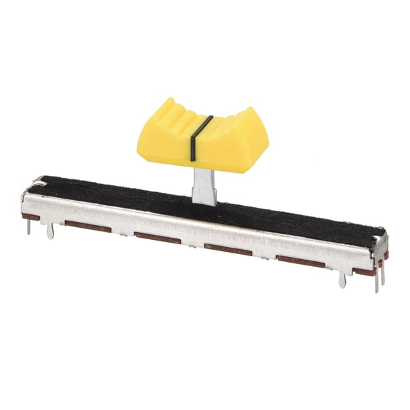 Uxcell 75mm Straight Slide Potentiometer B10K Ohm Yellow Black Knobs