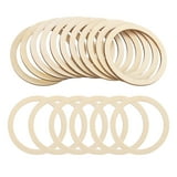 PATIKIL 125mm Wooden Craft Rings - 20 Pack Natural Wood Circles For DIY Projects