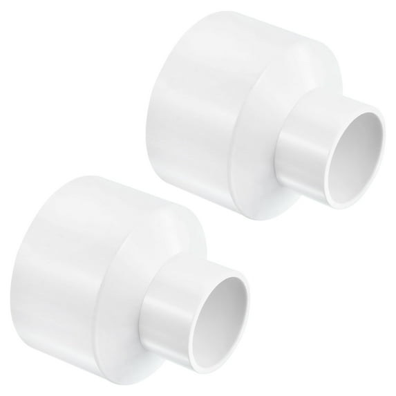 Uxcell ID Reducer Pipe Fitting Straight Adapter Connector, White 75mm to 40mm 2
