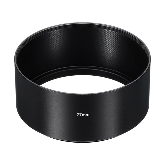 Uxcell 77mm Lens Hood, Long Focus Frosted Surface Anti-reflective Inside Hood, Black