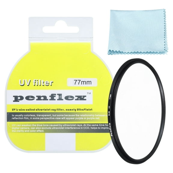 Uxcell 77mm UV Filter, 1 PCS Protection Filter Camera Lens Filter Aluminum Optical for 77mm Camera Lens Filter