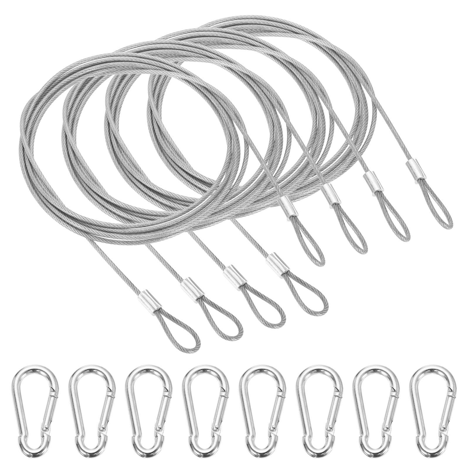 Uxcell 79 Inch Safety Cable Lock, 4 Pcs 304 Stainless Steel Security ...