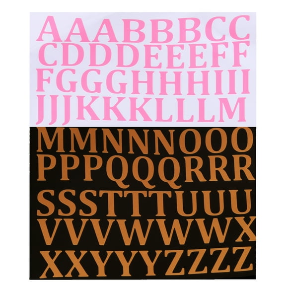 Uxcell 79 Pcs Glow in the Dark Letter Decals Decor Pink Wall Stickers