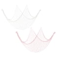 thumbnail image 1 of Uxcell 79 x 39 Inch Decorative Fish Net, Fishing Net Wall Hangings Decoration for Ocean Them Party, Pink, Beige, 1 of 5