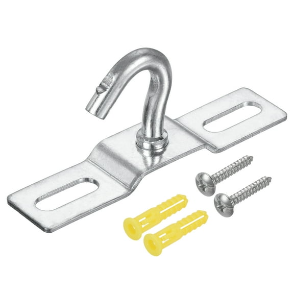 Uxcell 79mm Ceiling Hooks Wall Mount Hanger Galvanized Iron, 4 Count