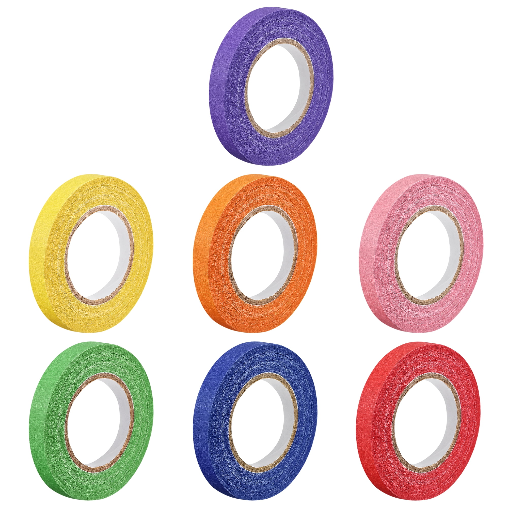 10 Pcs 10 Colors Mini 20m Colorful Masking Tape Rainbow Colors for