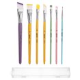 thumbnail image 1 of Uxcell 7Pcs Watercolor Paint Brushes, 2#/8#/9#/12#/13#/14#/17# Fine Details Paint Brush Sets for Acrylic Painting Gouache Face Nail Art Canvas, Multicolor, 1 of 6