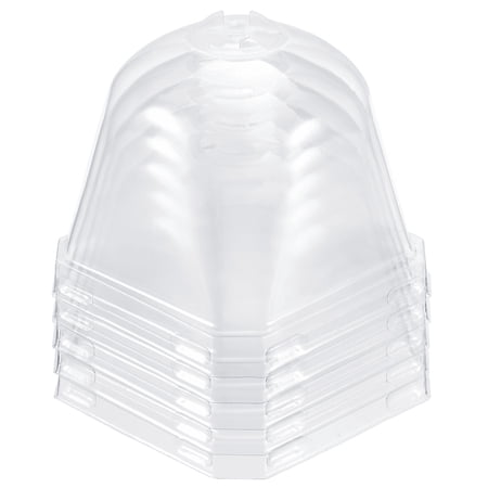 Uxcell 7cm x 7cm Garden Cloche Dome Square Plastic Humidity Plant Protector Cover Clear 5 Pack
