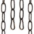 thumbnail image 1 of Uxcell 7ft Lighting Hanging Chain, 3.8mm/0.15" Looping Metal Pendant Chandelier Chain Extension with 2 Spring Snap Hook for Hanging Plant Pendant Chandelier Light Fixture, Golden, 1 of 5