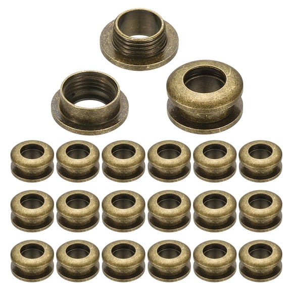 Uxcell Grommets Solid Brass Hole Eyelets Bags Garment Shoe Clothes Jeans Decoration 20 Pcs Bronze 7mm