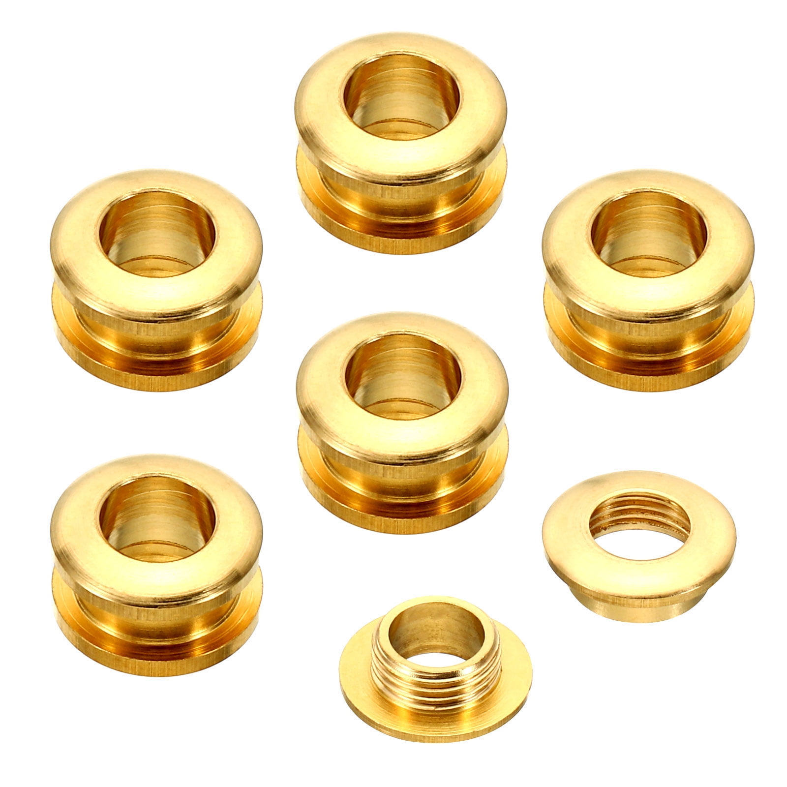 Uxcell 7mm(2/7 inch) Solid Brass Hole Eyelets, 6 Pcs Arc Surface Self