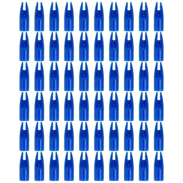 Uxcell 7mm Archery Arrows Nocks Plastic Glue on Arrow Nock Replacement Blue 60 Pack