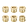 thumbnail image 1 of Uxcell 7mm Lamp Finial Cap Brass Adapter, 6 Pcs Male 1/8 IP to Female 1/4-27 Lamp Holder Finial Full Thread Adapter, 1 of 6