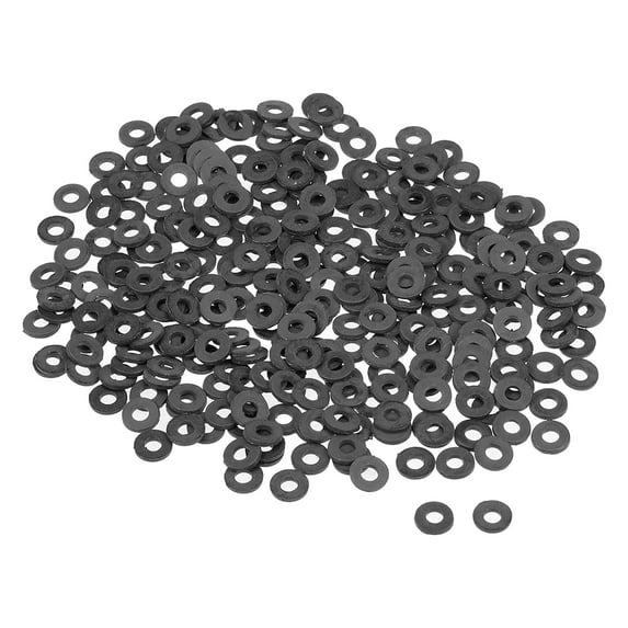 Uxcell 7mm O.D. 1mm Thick Nylon Flat Washers for 3mm ID Screw Bolt, 300 Count