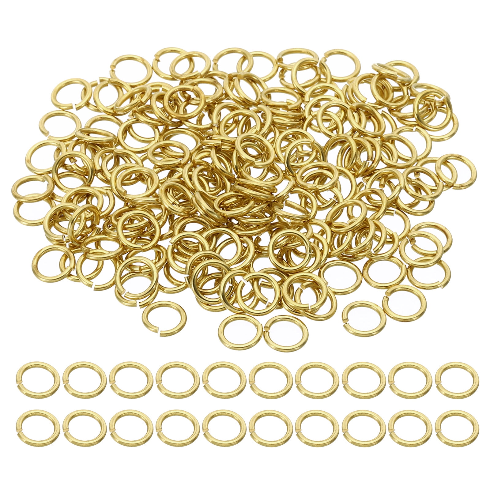 Uxcell 7mm Open Jump Rings, 200Pcs Solid Copper Round Ring Charm Loops ...