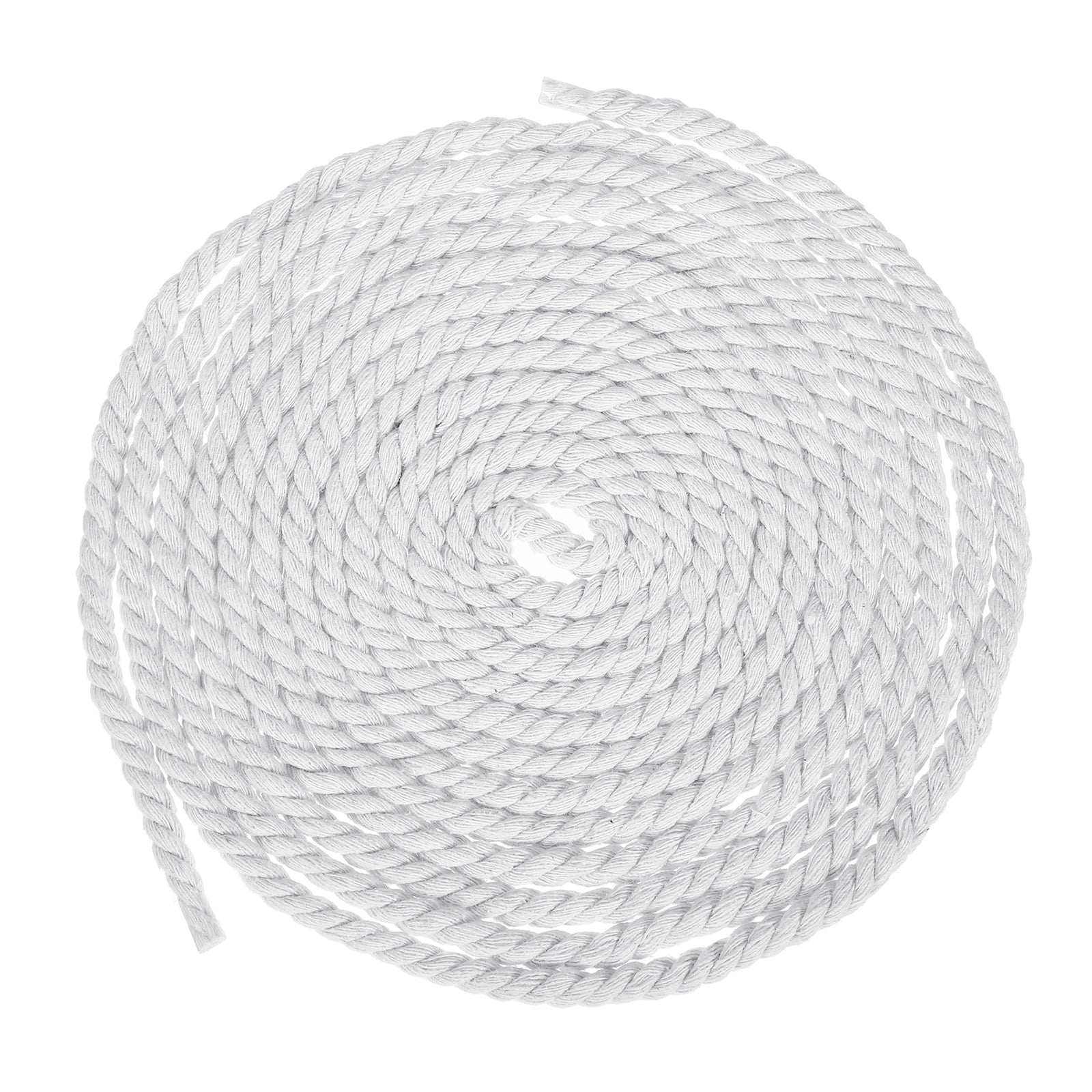 Clothing Line Rope Uxcell 7mm x 18 Feet White Cotton Rope, 3 Strand Clothes Line Outdoors ...