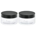 thumbnail image 1 of Uxcell 7oz/ 200ml Round Plastic Jars with Black Screw Top Lid for Storage 2Pack, 1 of 5
