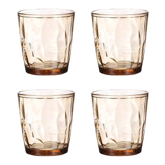Uxcell 7oz Acrylic Drinking Glasses, 4Pack Plastic Reusable Tumblers Drinkware for Home Outdoors, Teal