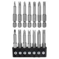 thumbnail image 1 of Uxcell 7pcs Magnetic Special Shaped Screwdriver Insert Bits Set Phillips/Slotted/U-Type/Y-Type/Triangle/Inner Cross/3-Points 1/4" Hex Shank 2" Length Power Drill Bits with Bit Holder, 1 of 8