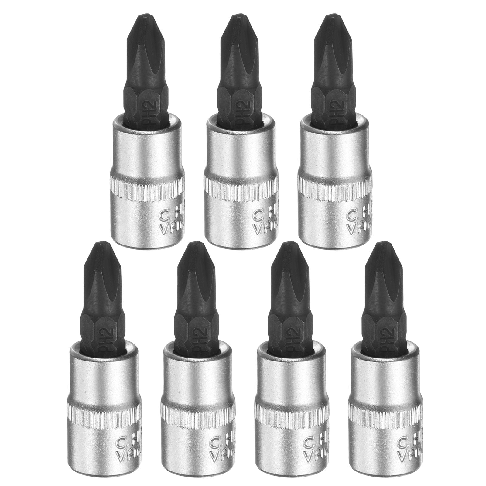 Uxcell 7pcs PH2 Phillips Bit Socket 1/4