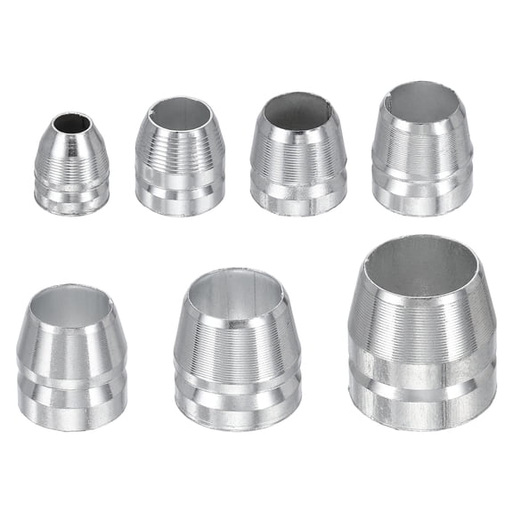 Uxcell 7pcs Round Axe Handle Wedge Kit 8/10/12/14/16/18/20mm Bright Safety Metal Handle Wedges Hammer for Axe Claw Hammer Sledge, Silver