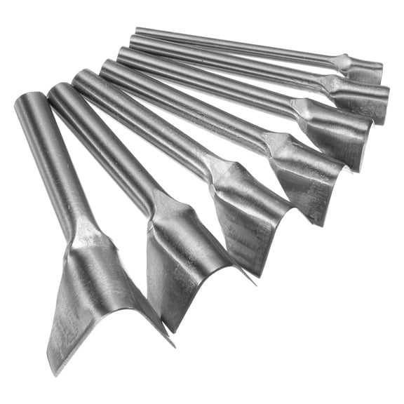 Uxcell 7pcs V-Shaped Leather Cutter Punch 10mm-40mm Carbon Steel Strap Punch Tool for Crafting Strap Belt Wallet