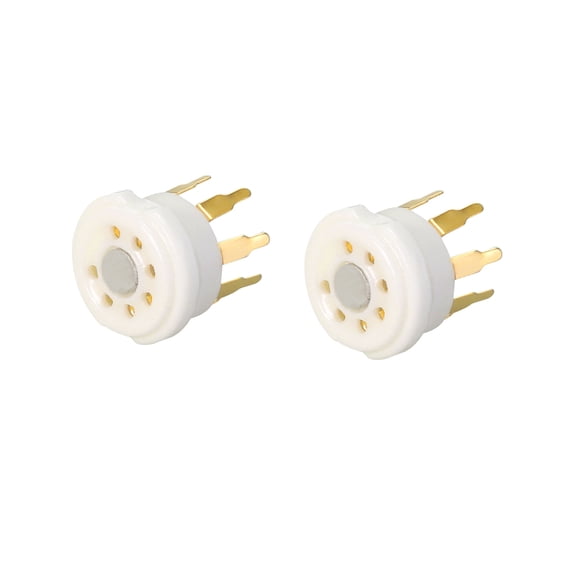 Uxcell 7pin Tube Socket Ceramics, Vacuum Tube Protect Tube Pin Socket for 6Z4 6H2 2pack