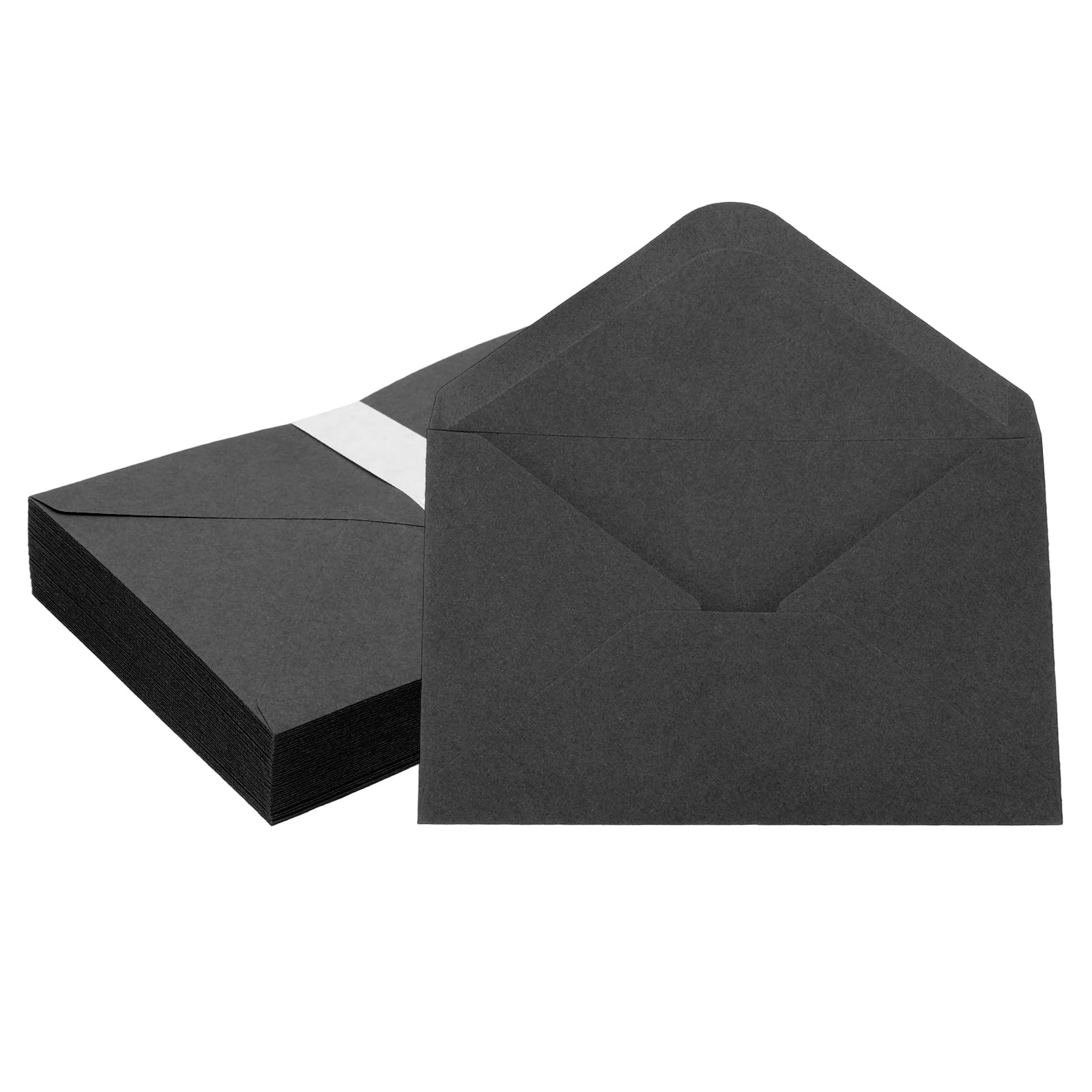 Invitation Envelopes, Greeting Card Envelopes V-Flap Design for Weddings and Special Occasions Black