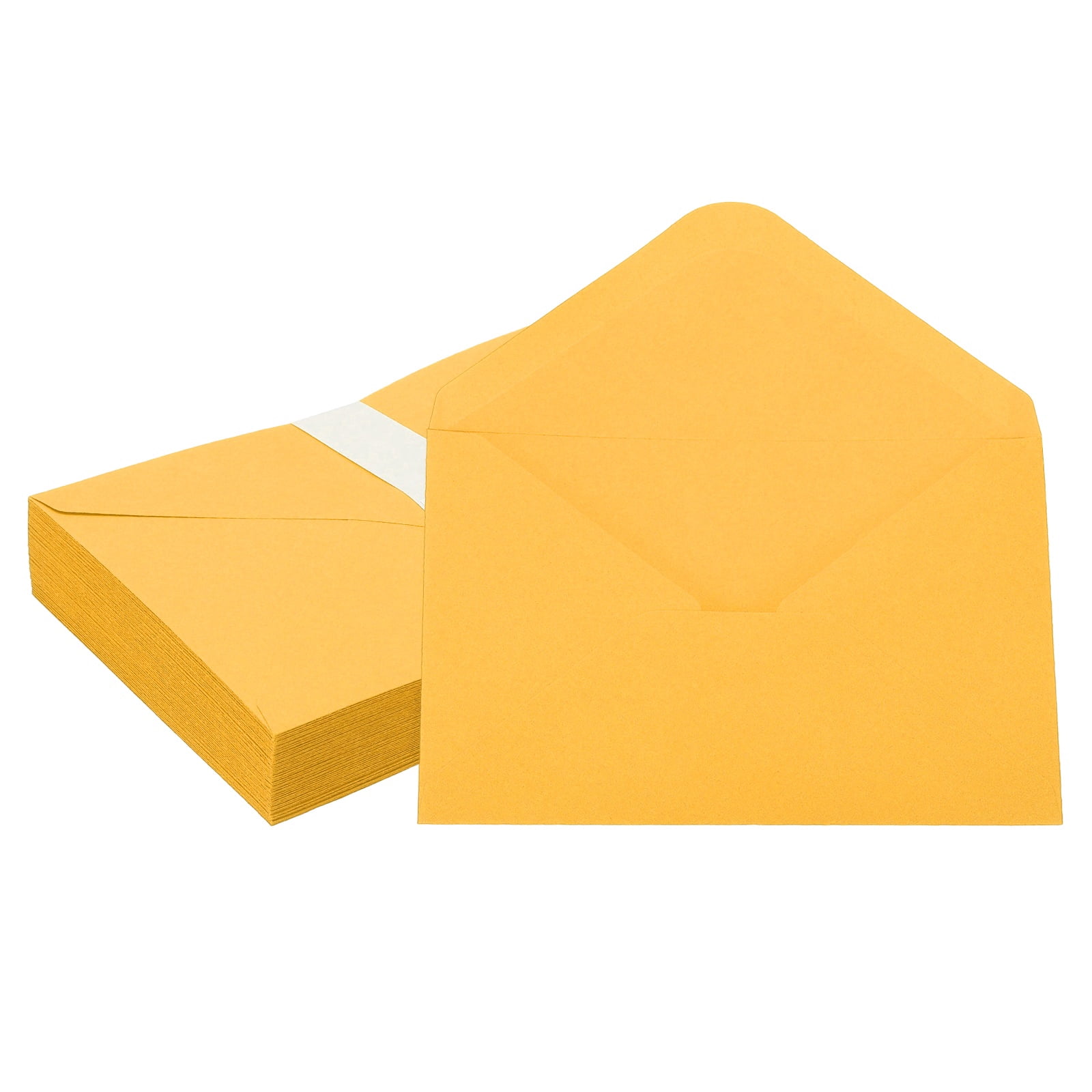 Invitation Envelopes, Greeting Card Envelopes V-Flap Design for Weddings and Special Occasions Dark Golden Yellow