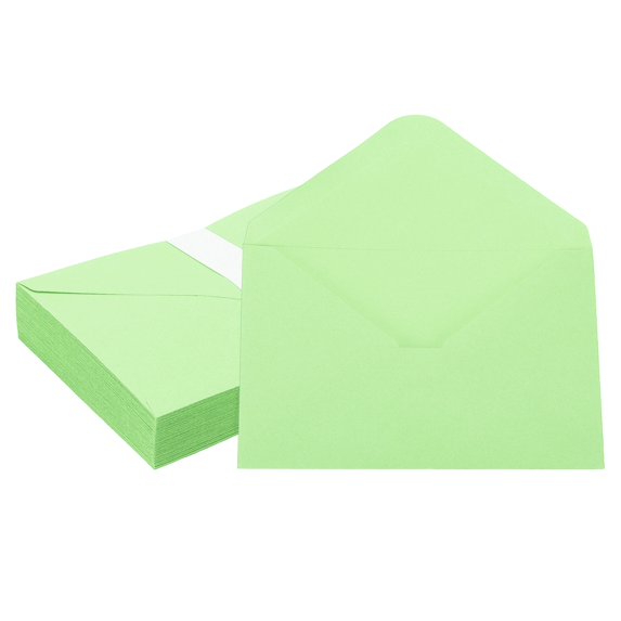 Invitation Envelopes, Greeting Card Envelopes V-Flap Design for Weddings and Special Occasions Light Green