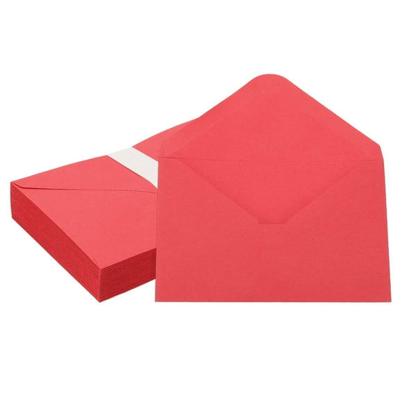 Invitation Envelopes, Greeting Card Envelopes V-Flap Design for Weddings and Special Occasions Red