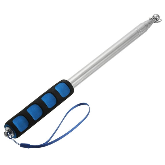 Uxcell 8.2ft Stainless Steel Telescopic Handheld Flagpoles Tour Guide Flag Pole, Blue