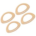thumbnail image 1 of Uxcell 8.3" Wood Purse Handles D Shape Handbag Replacement for DIY Making, 4Pack Light Brown, 1 of 6