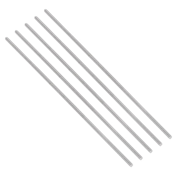 Uxcell #8-32 UNC 304 Stainless Steel Fully Threaded 5Pcs 7.9" Screw Right Hand All Threaded Studs for Clamps Hangers U-Bolts