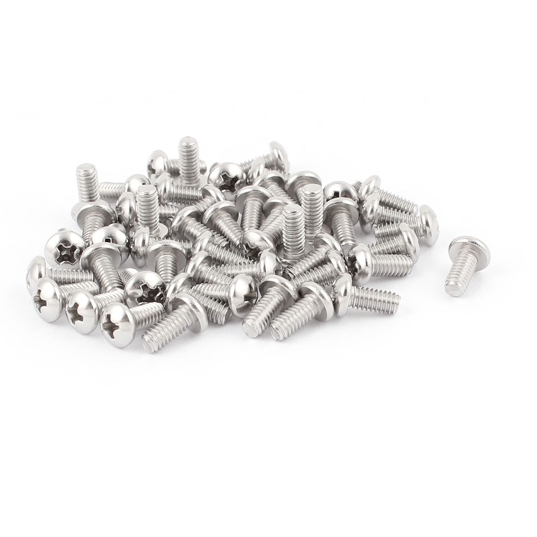 Uxcell #8-32 x 3/8" Stainless Steel Head Machine Screws Fasteners (50- Pack)