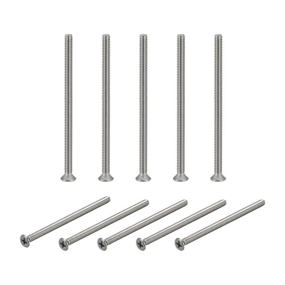 Uxcell 8#-32x3-1/4" Flat Head Machine Screws Phillips 304 Stainless Steel Polishing 10 Pack