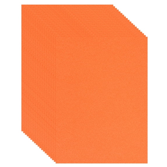 Uxcell 8.3x11.4 Sanded Pastel Art Papers Colored Pastel Papers, Orange, 20Pcs