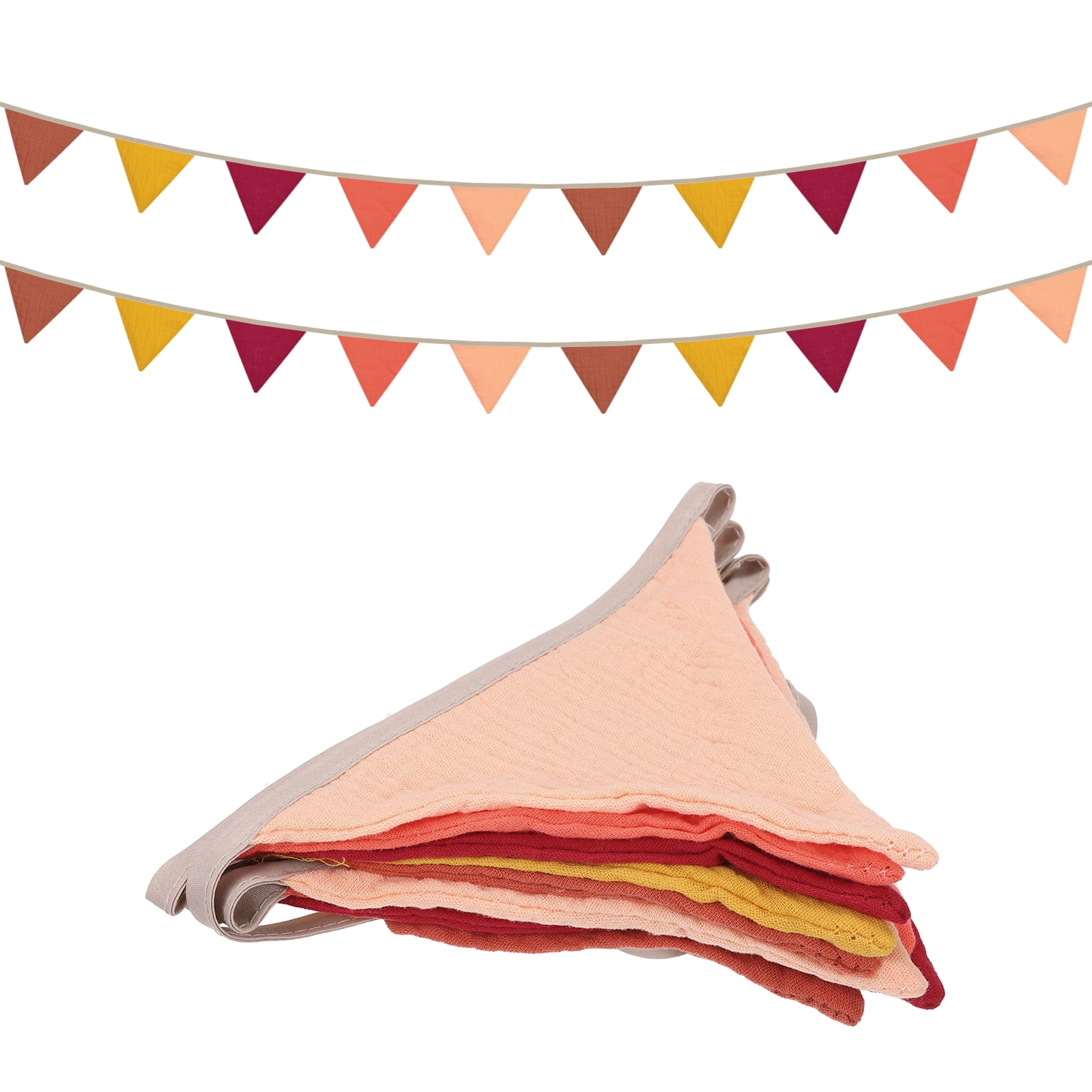 Uxcell 8.5 Feet Garland Pennant Bunting Fabric Flags Hangings Banner ...