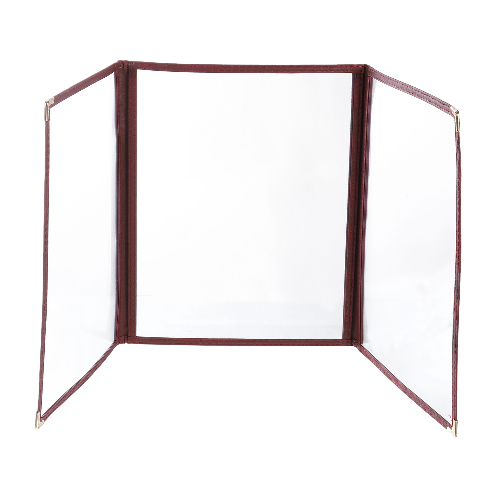 Uxcell 8.5 x 11 Inch Restaurant Menu Covers 3 Fold 6 View Cafe Menus Holder Folder Book Wine Red