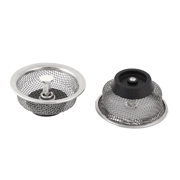 Uxcell 8.5cm Dia Round Stainless Steel Kitchen Mesh Screen Sink Strainer 2 Pack
