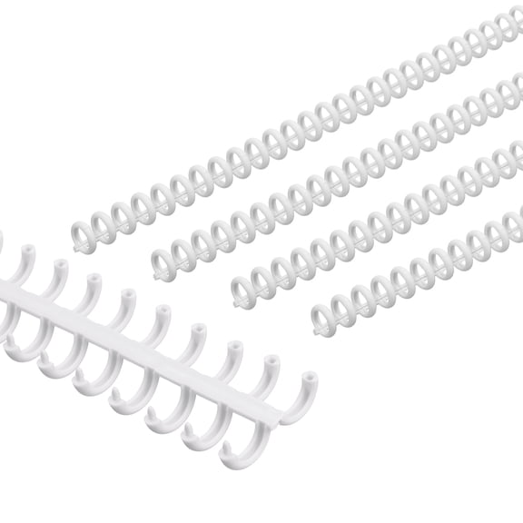Uxcell 8.5mm(1/3") Plastic Spiral Binding Coils, 15 Pcs Binding Spirals 20-25 Sheet Capacity Binding Spirals for Binding Paper Sheets, White