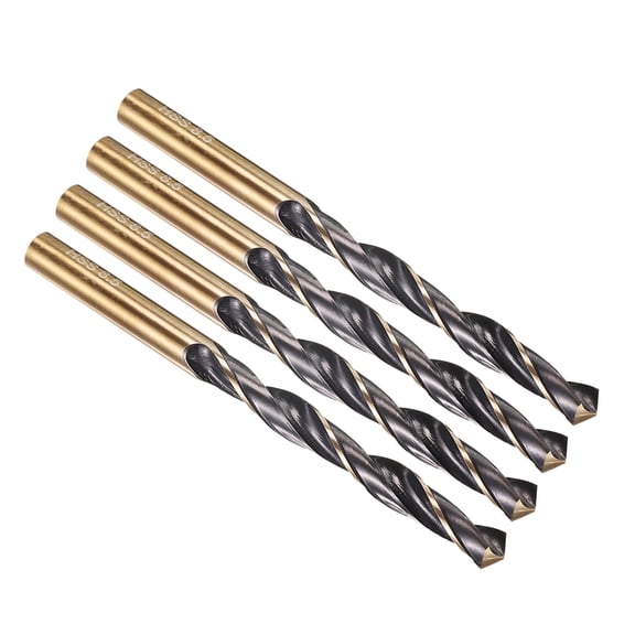Uxcell 8.5mm Drill Bit, Jobber Straight Shank M2 High-Speed Steel 135° for Stainless Steel Hard Metal - 4 Pack